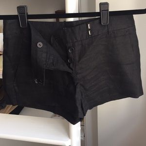 Black linen Theory shorts